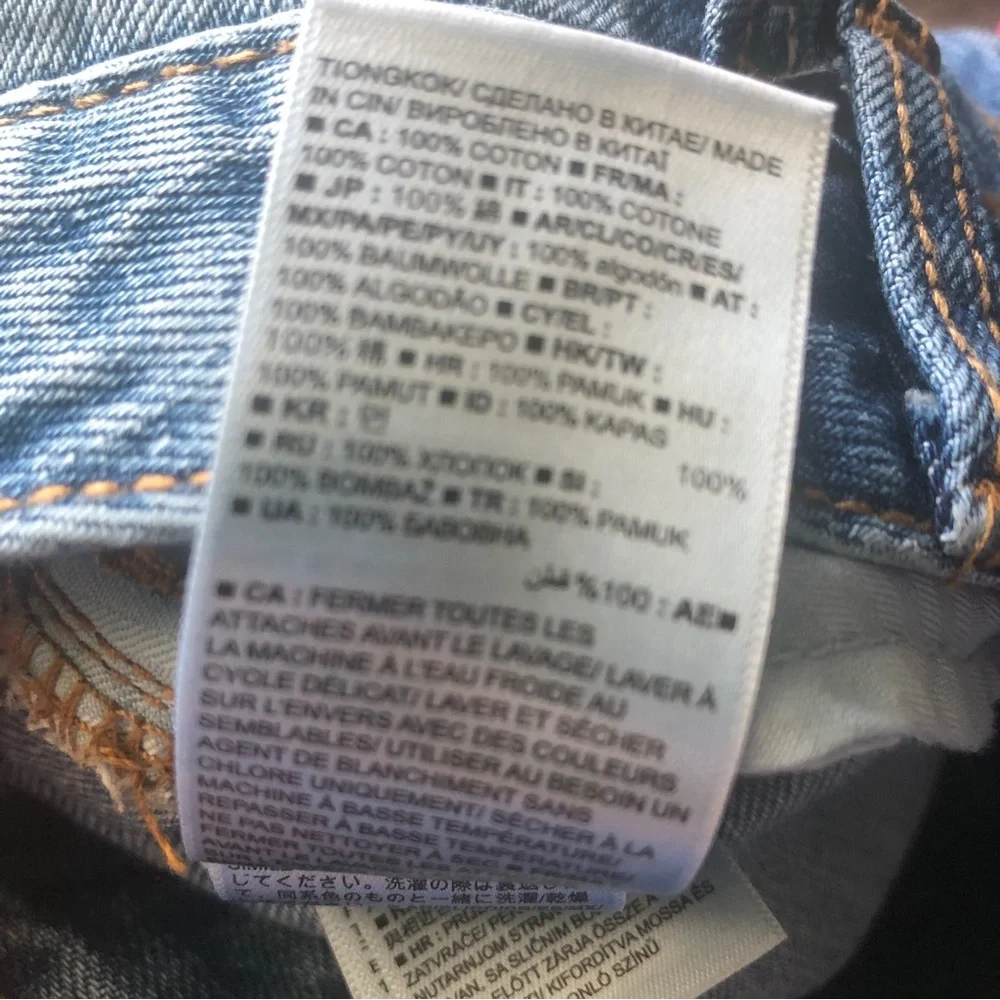 Gap Girls Size 10 Blue Denim Girlfriend Distressed Jeans